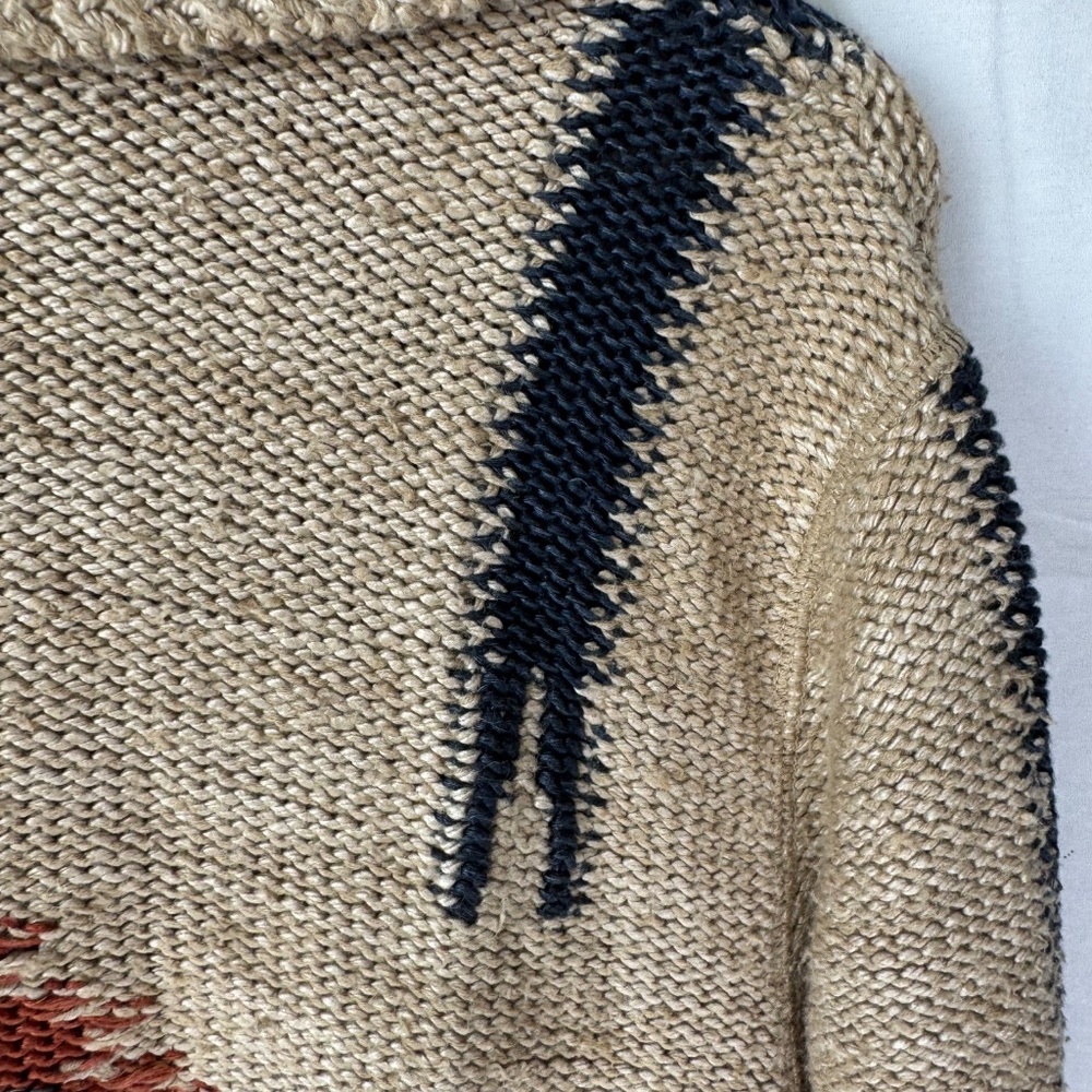 RRL Double RL Hand Knit Southwest Vintage Silk/Linen/Cotton/Wool Cardigan Sz XL‎ - Picture 5 of 11